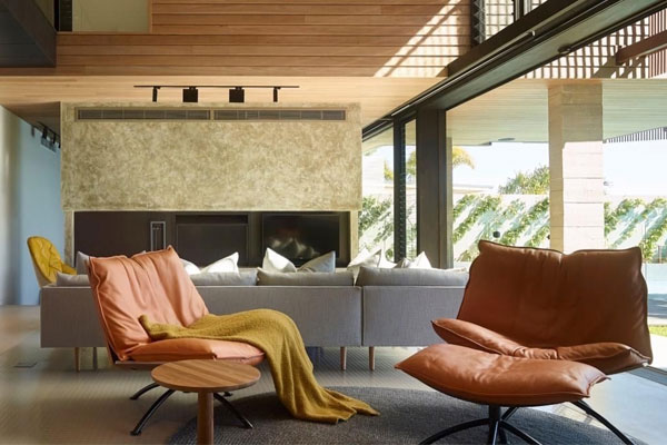 Marmorino feature wall on fire place, wax finish